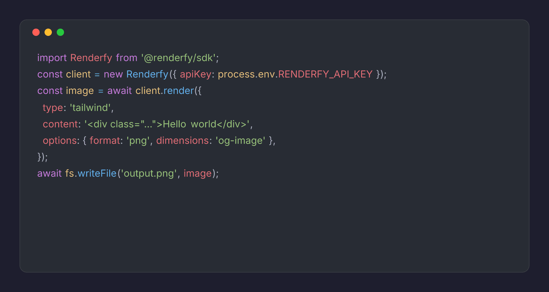 Code Snippet Card