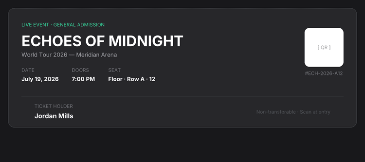 Concert ticket